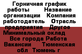 Горничная-график работы 1/2 › Название организации ­ Компания-работодатель › Отрасль предприятия ­ Другое › Минимальный оклад ­ 1 - Все города Работа » Вакансии   . Тюменская обл.,Тюмень г.